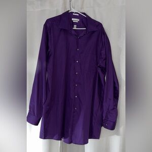 Used mens Van Heusen purple dress shirt